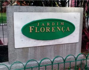 Jardim Florença – Placa em Chapa Galvanizada